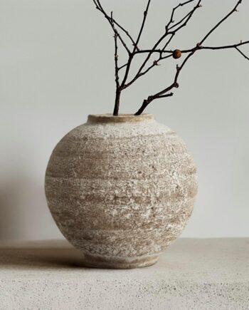 Ceramic Farmhouse Style Vase, Rustic Decor, Pottery Decorative Vase, Suitable for Home Decor