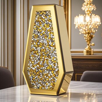Gold Vase - 6-inch Gold Ceramic Vase, suitable for home/dining table/decorative display