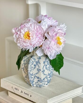 Vintage Ceramic Vases, Small Blue and White Porcelain Decorative Vases