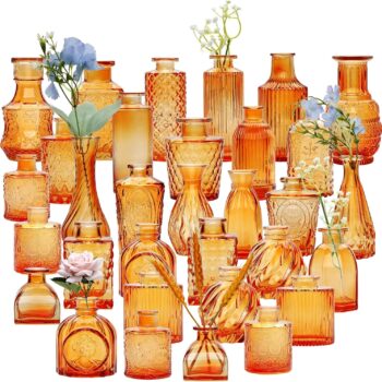 Small vases, suitable for table settings, wedding vases, mini vintage vases, suitable for wedding decorations