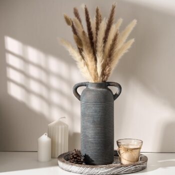 Ceramic country-style vases, suitable for home décor, terracotta vase with handles
