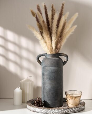Ceramic country-style vases, suitable for home décor, terracotta vase with handles