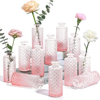 Glass vases, small diamond vases, mini vases